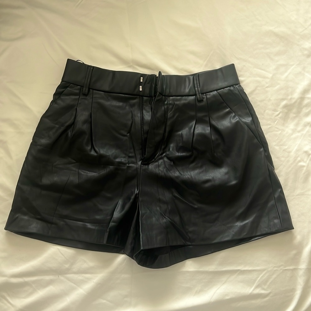 Zara Leather Shorts